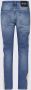 Palm Angels Slim Fit Blauwe Jeans met Vintage Effect en Crème Beige Zijstrepen Blauw Heren - Thumbnail 3