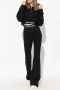 Palm Angels Zwarte broek met hoge taille en elastische tailleband Black Dames - Thumbnail 3