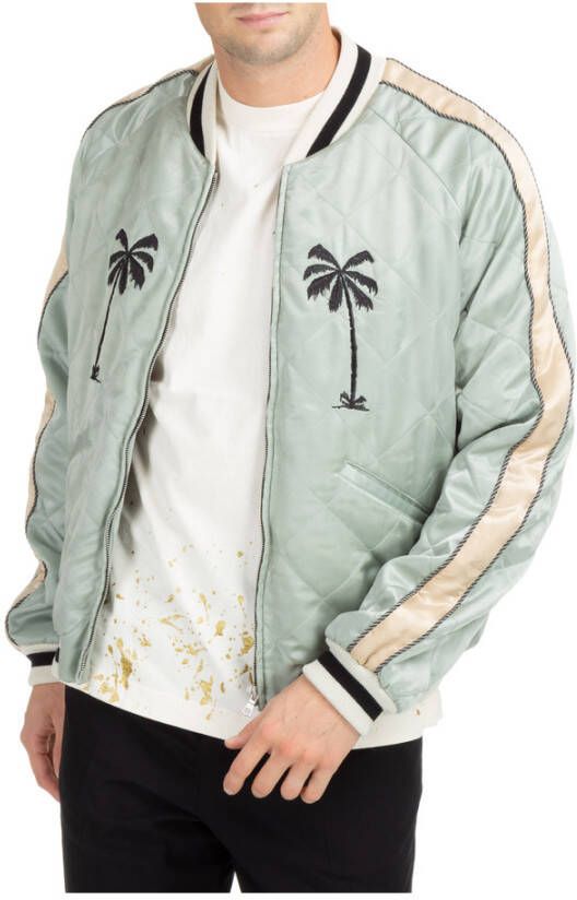 Palm Angels Life is Palm Bomber jacket Blauw Heren