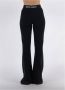 Palm Angels Zwarte broek met hoge taille en elastische tailleband Black Dames - Thumbnail 5