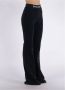 Palm Angels Zwarte broek met hoge taille en elastische tailleband Black Dames - Thumbnail 6
