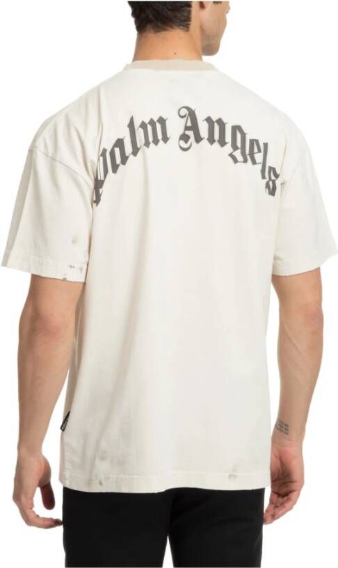 Palm Angels T-shirt met logoprint Beige - Foto 11