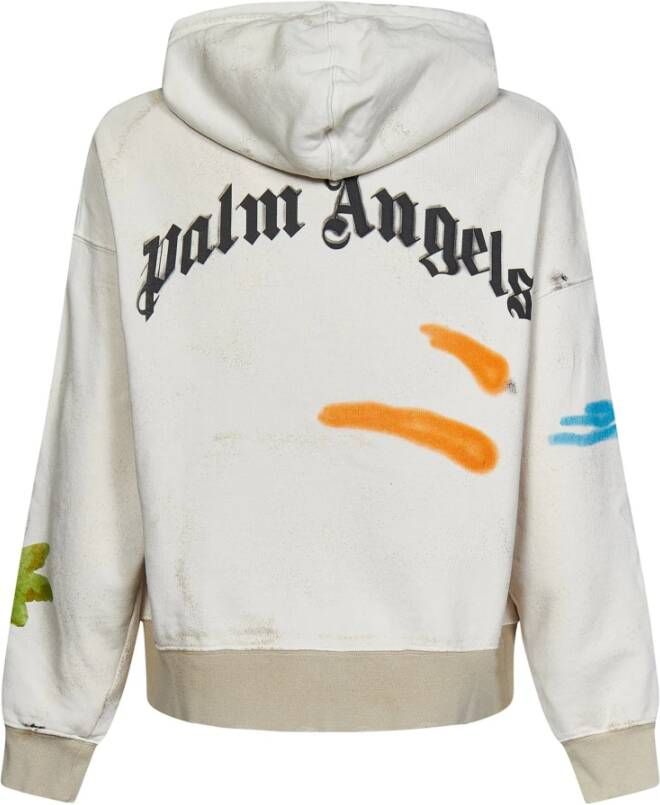 Palm Angels Hoodie met logoprint Beige - Foto 7