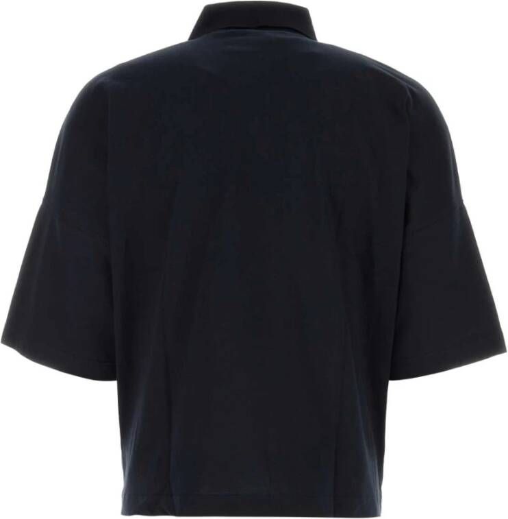 Palm Angels Oversized Polo Shirt in Midnight Blue Blauw Heren