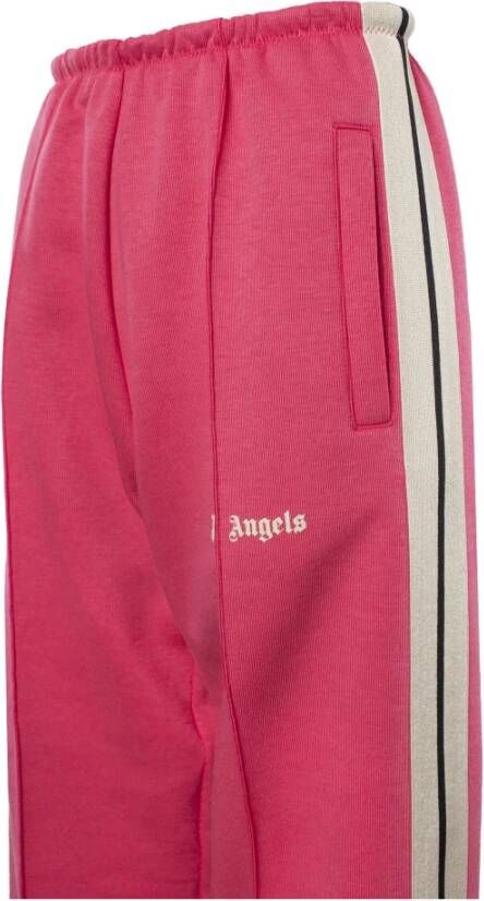 Palm Angels Logo-Print Track Pants Vrouwelijke Sportieve Stijl Roze Dames