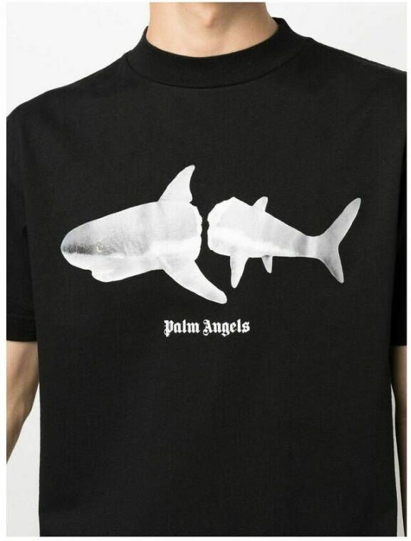 Palm Angels T-shirt van biologisch katoen Zwart - Foto 6