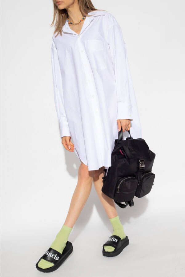 Palm Angels T-shirtjurk met logo Wit - Foto 4