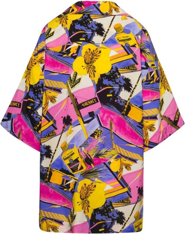 Palm Angels Multicolor Oversize Bowling Shirt Meerkleurig Dames