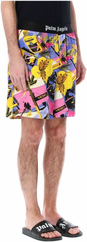 Palm Angels Multicolor Ss23 Heren Casual Shorts Geel Heren