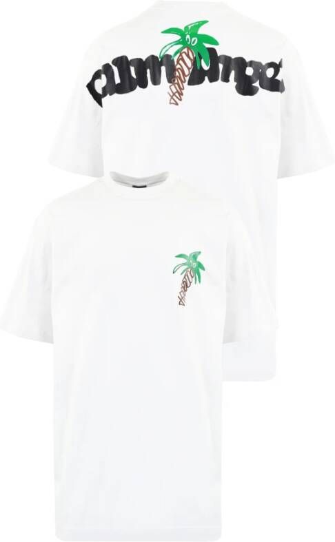 Palm Angels Sketchy Over Tee Wit Heren