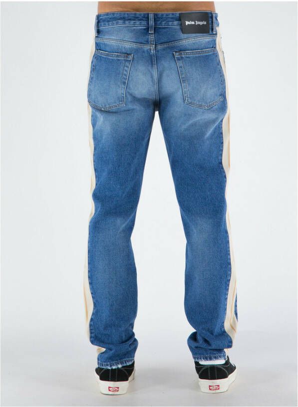 Palm Angels Slim-fit jeans Blauw Heren