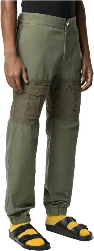 Palm Angels Italiaanse katoenen broek voor heren Groen Heren