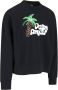 Palm Angels Zwarte Katoenen Sweatshirt met Contrasterend Logo Zwart Heren - Thumbnail 6