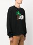 Palm Angels Zwarte Katoenen Sweatshirt met Contrasterend Logo Zwart Heren - Thumbnail 7