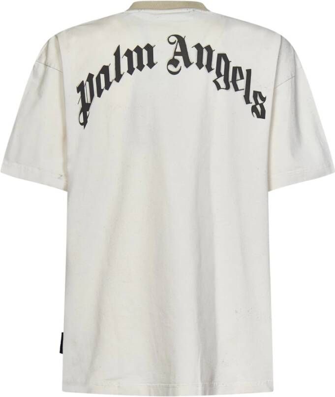 Palm Angels T-shirt met logoprint Beige - Foto 8
