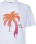 Palm Angels Sprayed Logo Sportshirt White Heren - Thumbnail 2