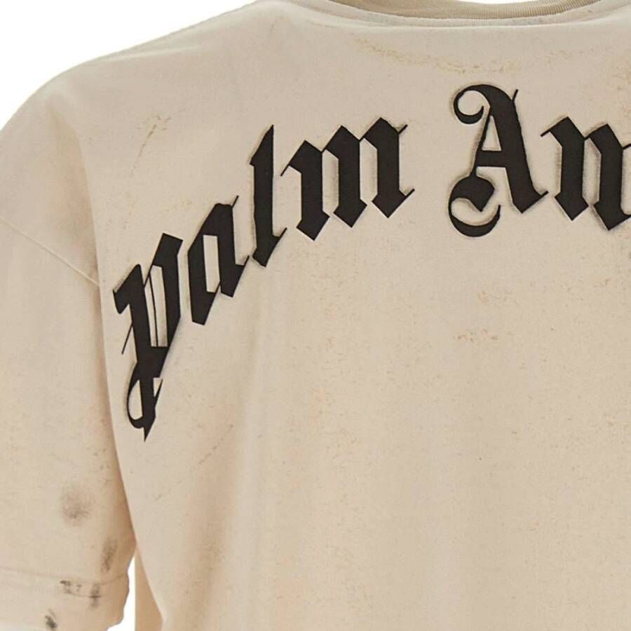 Palm Angels T-shirt met logoprint Beige - Foto 7