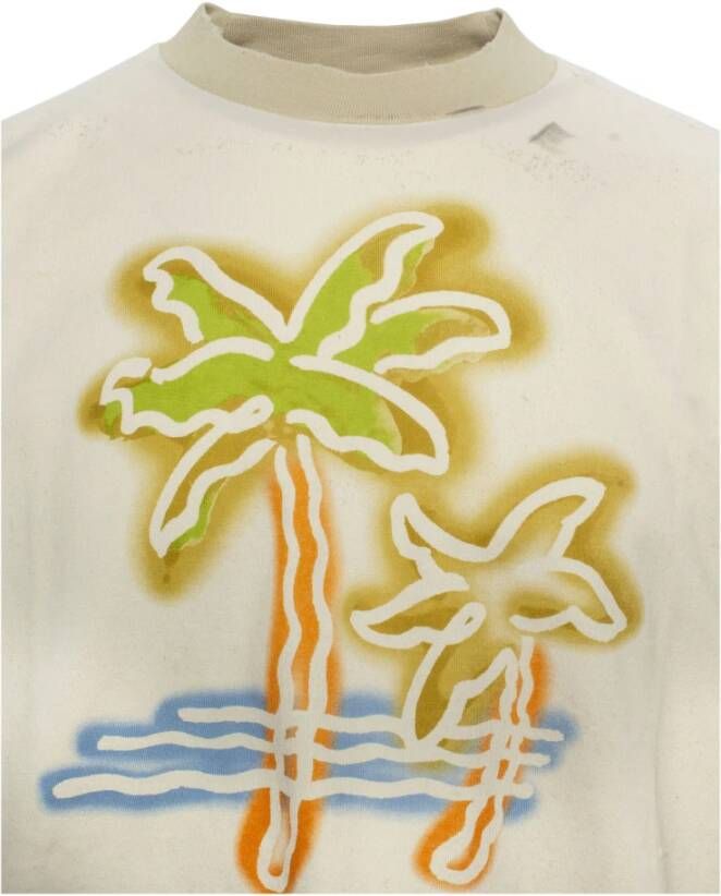 Palm Angels T-shirt met logoprint Beige - Foto 9