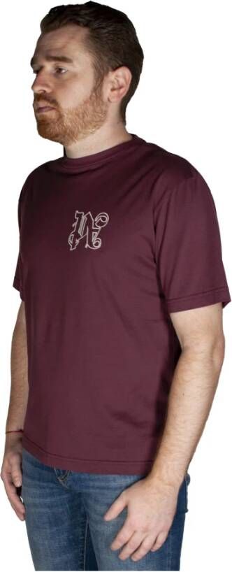 Palm Angels PA Logo Rode T-shirt Stijlvolle Upgrade voor Mannen Rood Heren