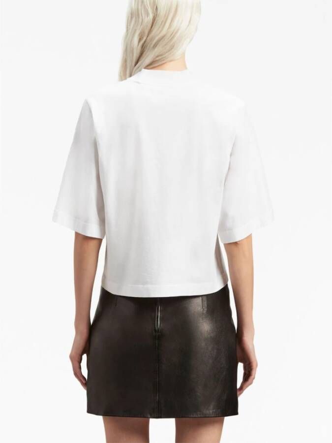 Palm Angels Witte T-shirt voor dames Stijlvol en comfortabel Wit Dames