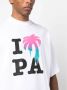 Palm Angels Wit Katoenen T-Shirt met I Love Pa Print Wit Heren - Thumbnail 2