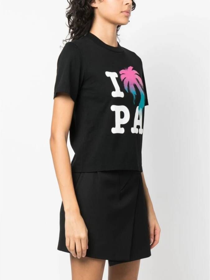 Palm Angels T-shirt Zwart Dames