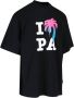 Palm Angels T-shirt met logoprint Zwart - Thumbnail 8