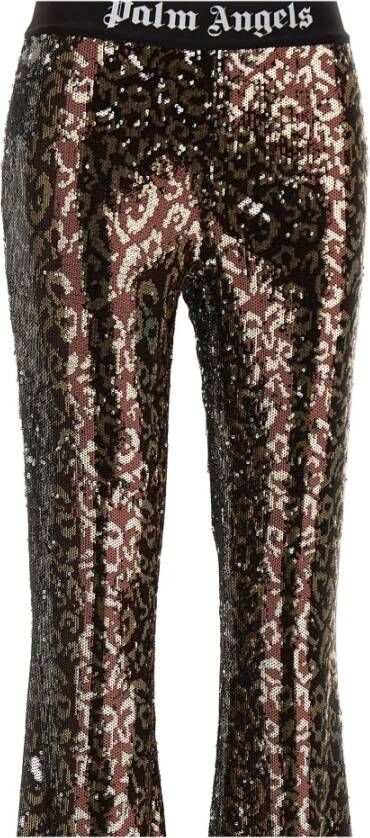 Palm Angels Wide Trousers Bruin Dames