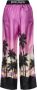 Palm Angels Paarse Broek met Wijde Pijpen en Palmprint Purple - Thumbnail 2