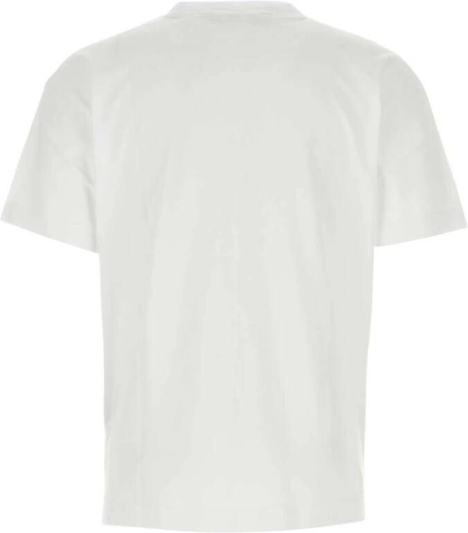 Palm Angels Witte katoenen T-shirt Klassieke stijl Wit Heren