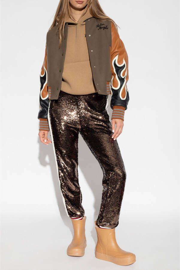 Palm Angels Hoodie met geborduurd logo Bruin - Foto 5