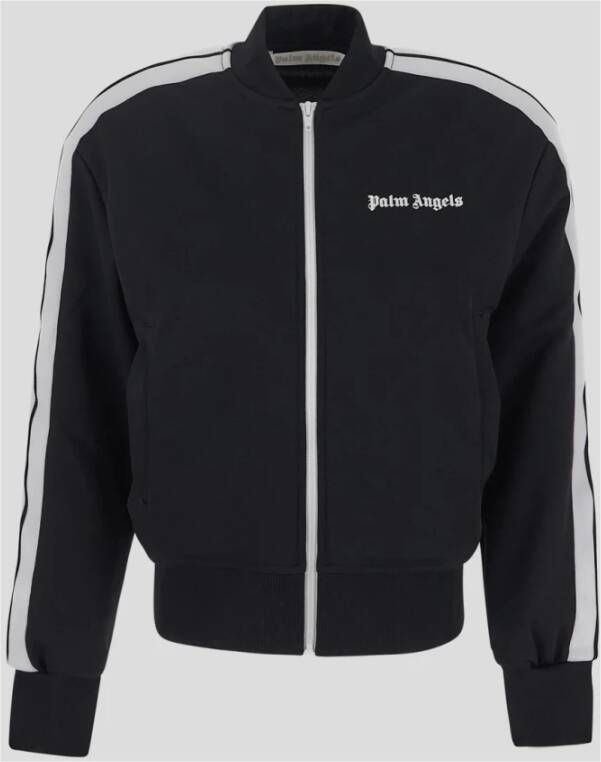 Palm Angels Sweatshirt met rits in Bomber Track Jacket-stijl Zwart Dames