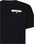 Palm Angels Zwart Katoenen Jersey Crewneck T-Shirt met Logo Tape Trim Black Heren - Thumbnail 4