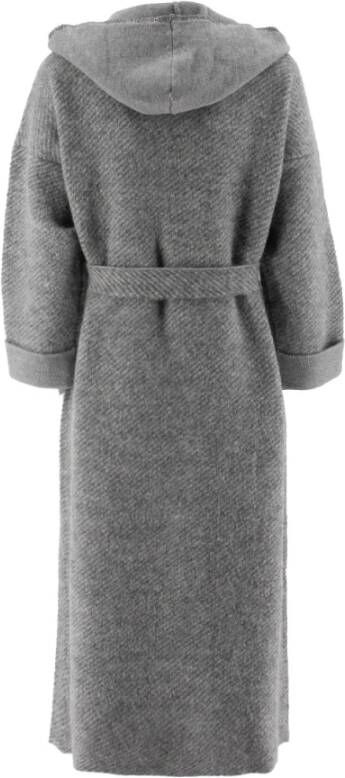 Panicale Belted Coats Blauw Dames