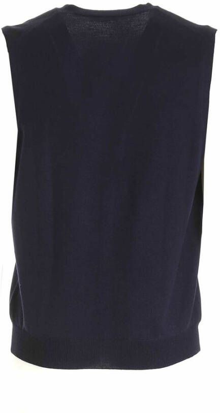 Paolo Fiorillo Capri Mouwloos gebreide kleding Blauw Heren