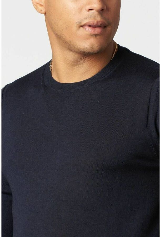 Paolo Pecora Round-neck Knitwear Blauw Heren