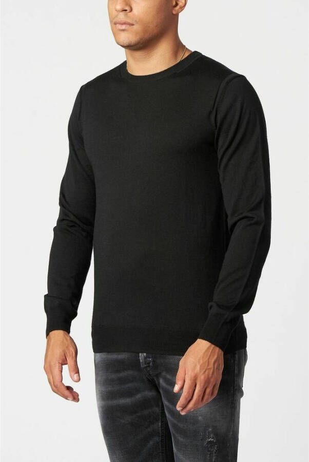 Paolo Pecora Round-neck Knitwear Zwart Heren