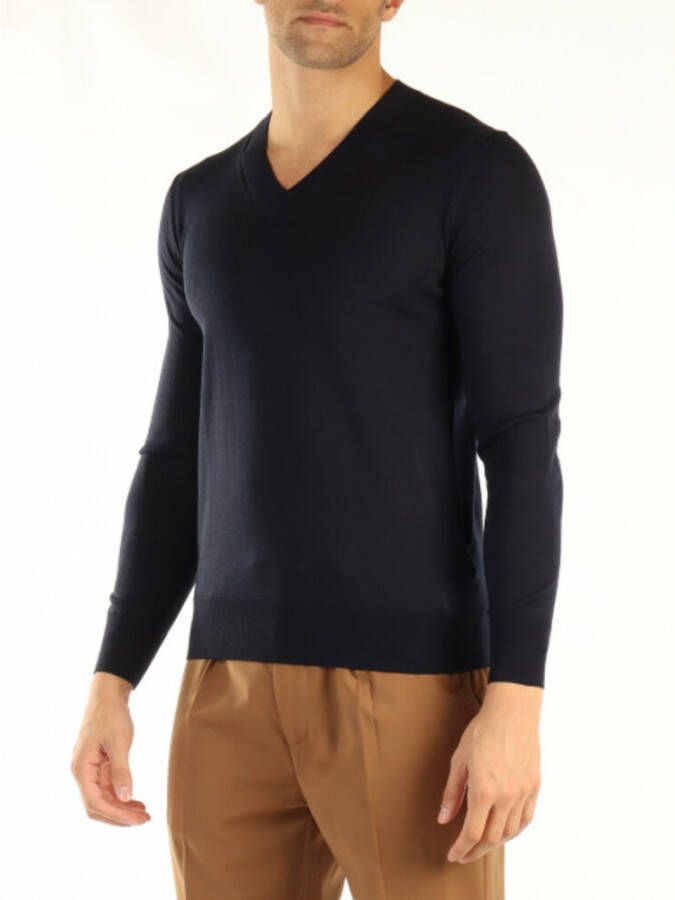 Paolo Pecora V-hals gebreide kleding Blauw Heren