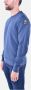 Parajumpers Iconische Geribbelde Crewneck Sweatshirt Blue Heren - Thumbnail 1