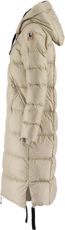 Parajumpers Lange waterafstotende donsjas Beige Dames