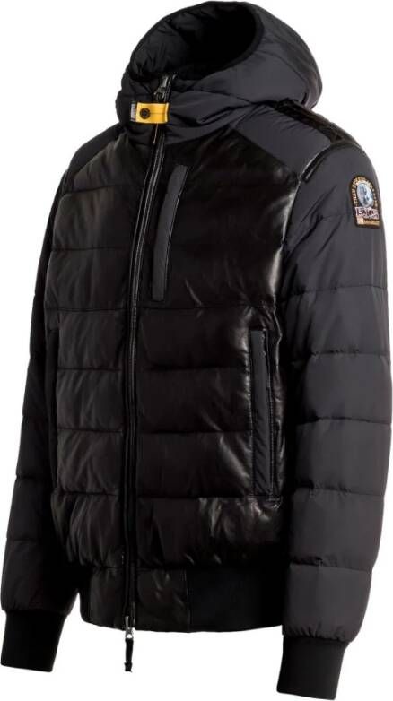 Parajumpers SLY Mix Leren en Nylon Jas Zwart Heren