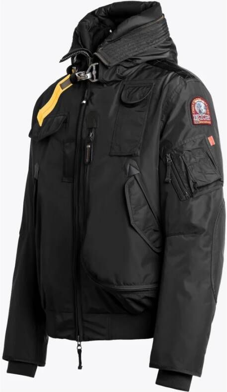 Parajumpers Zwarte bomberjack met capuchon en iconische details Zwart Dames