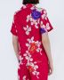 P.a.r.o.s.h. Bloemen Satijnen Overhemd met Jas-Kraag Multicolor Dames - Thumbnail 3