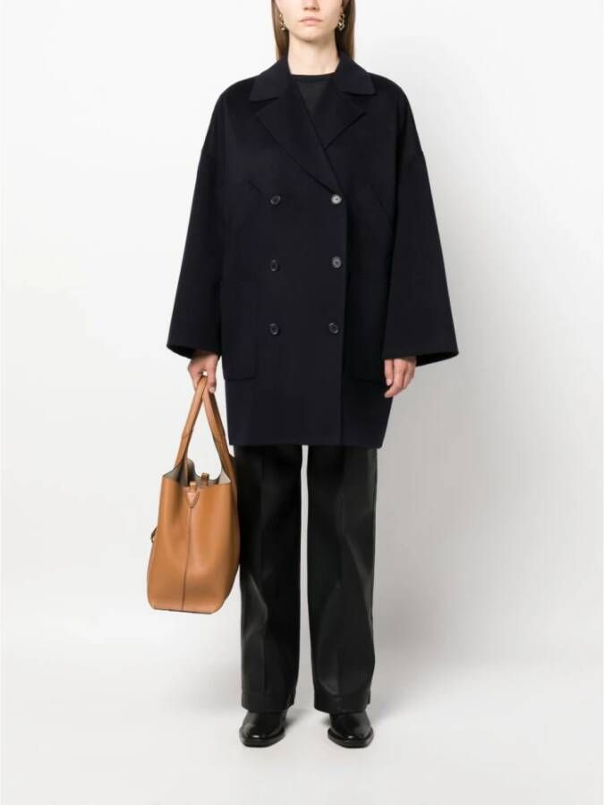 P.a.r.o.s.h. Single-Breasted Coats Blauw Dames
