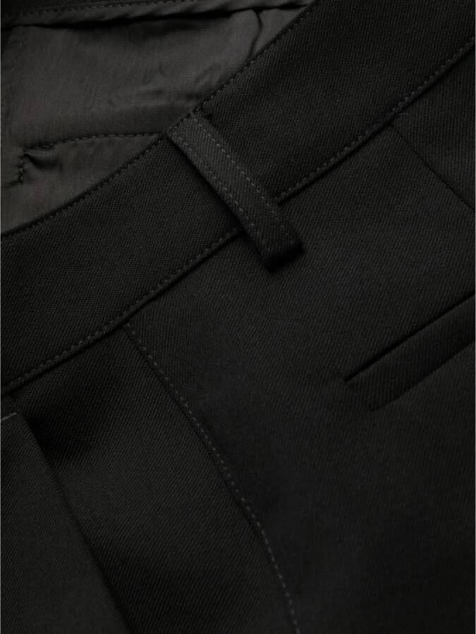 P.a.r.o.s.h. Zwarte Flared Broek van Wolmix Zwart Dames