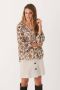 Part Two Japanse Bloemenprint Blouse Beige Dames - Thumbnail 2
