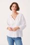 Part Two Linnen V-Hals Blouse White Dames - Thumbnail 2