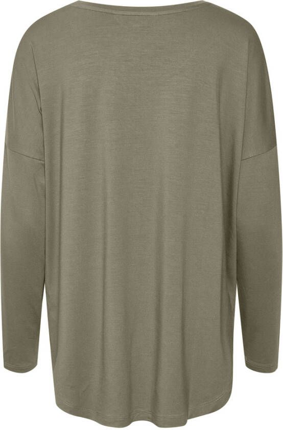 Part Two Wijdvallende Longsleeve Top Grijs Dames