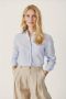 Part Two Heerlijke Link Lange Shirt Blue Dames - Thumbnail 2