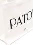 Patou Canvas Tote met Logo Print en Schouderband Beige Dames - Thumbnail 2